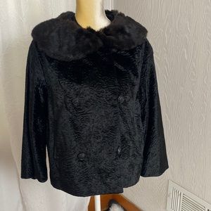 Beautiful Vintage Betty Rose Curly Lamb Jacket